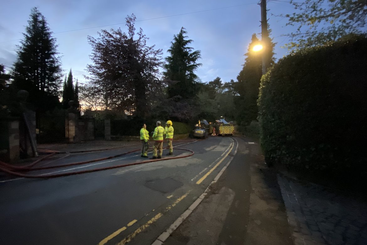 Fire crews attend large house fire in Alderley Edge So Counties