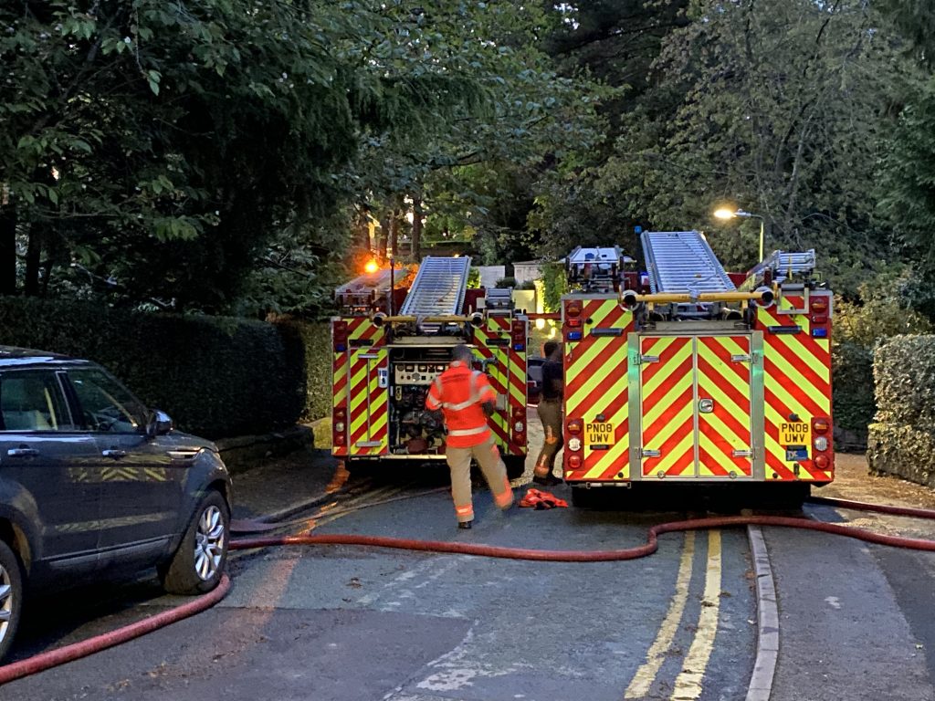 Fire crews attend large house fire in Alderley Edge So Counties