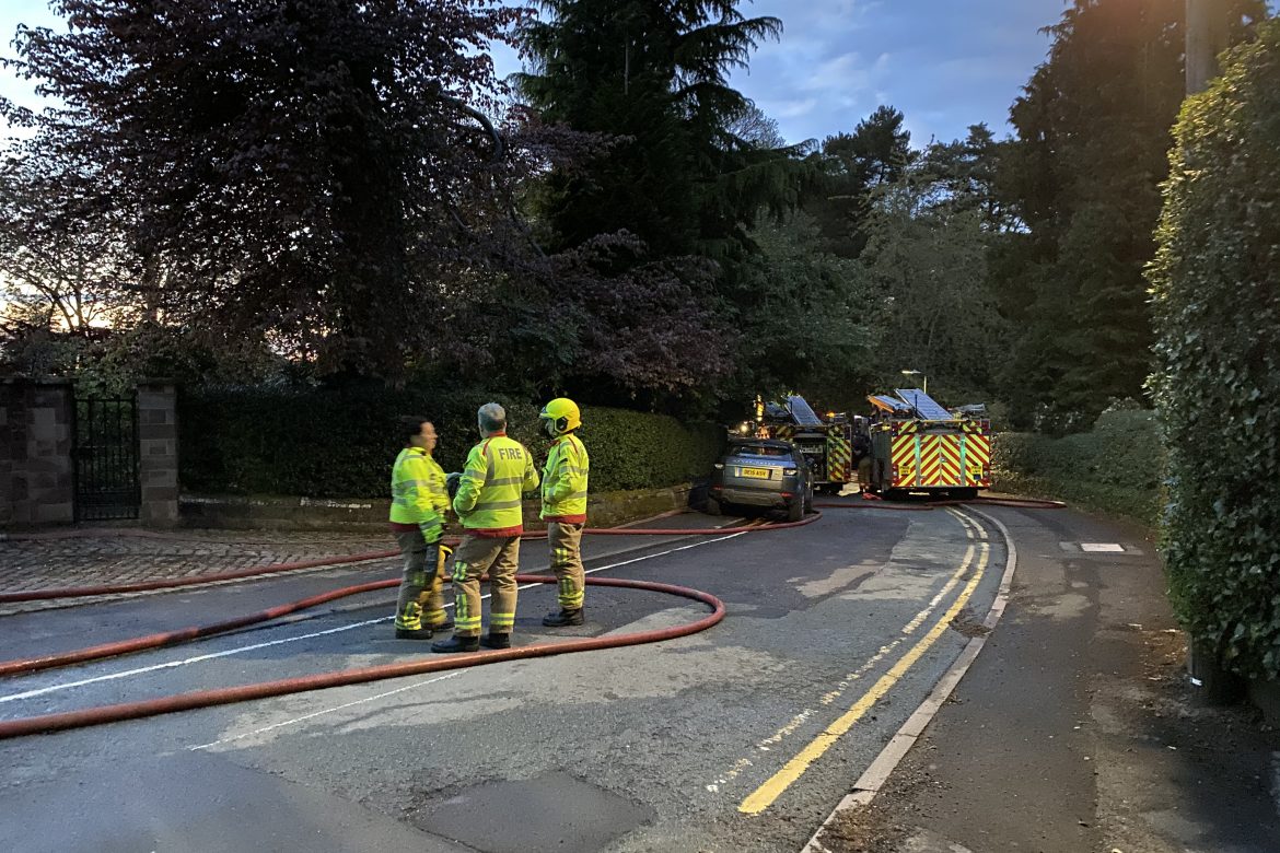 Fire crews attend large house fire in Alderley Edge So Counties